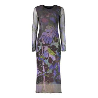 Desigual Vest Leafs Lacroix Dress - Dresses - Mujer - P&uacute;rpura - XS