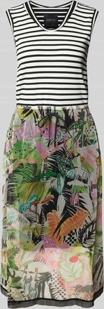 Marc Cain Midikleid im Stufen-Look in Black, Größe 46