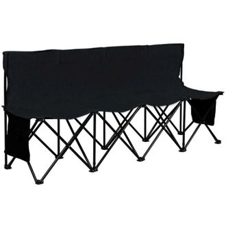 Yaheetech Yaheetech - 4 Asientos Silla Plegable Con Bolsas De Transporte Para Camping Silla Con Respaldo 184&times;49&times;82,5 Cm Rojo