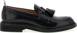Thom Browne Gepolijste Kalfsleren Tassel Loafers - Dames - Loafers - Zwart - 39 1/2 EU - Leer - Schoenen