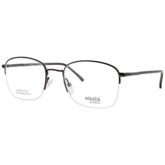Elasta Mens Gunmetal Oval Eyeglass Frames E 7242