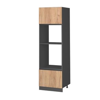 Vicco Armario Para Microondas R-line, Roble Dorado, 60 Cm Forma De J
