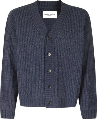Roberto Collina Cardigan Over - - Knitwear - Uomo - Blu - L