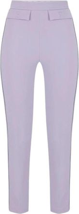 Elisabetta Franchi Pantalone - Dames - Slim Fit Broeken - Paars - L - Broeken