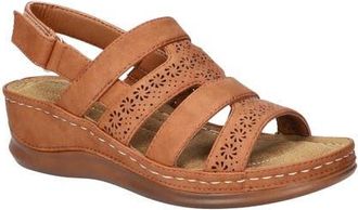 Easy Street Alexi Slingback Platform Wedge Sandal in Tan at Nordstrom, Size 7.5