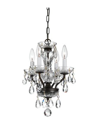 Crystorama 4-Light Traditional Crystal Chandelier Swarovski Spectra Crystal