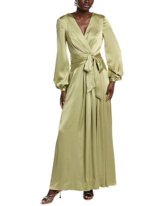 Badgley Mischka Faux Wrap Gown
