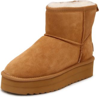 Colors Of California Shearpla 1 Platform Mid Boot - Dames - Winterlaarzen - Bruin - 40 EU - Su&egrave;de - Schoenen