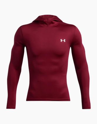 Under Armour Mens Hooded Neck Long Sleeve Slim Fit Top - Red - Size: 38