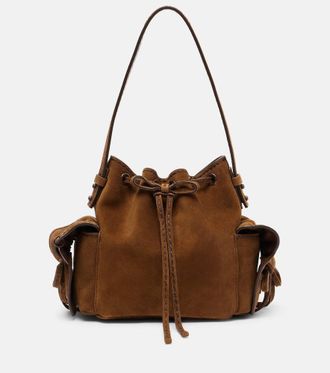 Acne Studios Multipocket Mini suede bucket bag