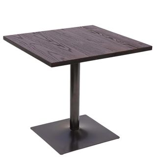 Hhg Hhg - Nunca Usado] Mesa Bistro 544, Mesa De Bar Mesa De Mostrador, Gastronom&iacute;a Industrial Madera De Olmo Certificada Mvg 75x80x80cm, Marr&oacute;n Oscuro