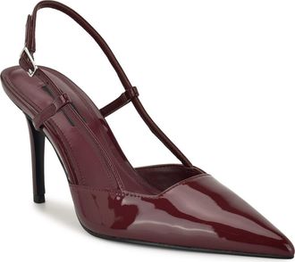 Nine West Mianda Pointed Toe Slingback Pump in Dark Red at Nordstrom, Size 10.5