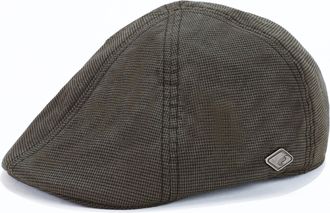 Chillouts Schieberm&uuml;tze CHILLOUTS Kyoto Hat, Herren, grau, schwarz, Web, Materialmix, kariert, M&uuml;tzen Schieberm&uuml;tze, klassische Schieberm&uuml;tze mit modernem Muste