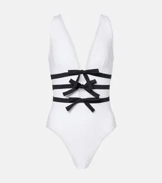 Karla Colletto Lenora ribbon swimsuit