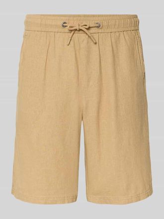 Blend Shorts aus Leinen-Viskose-Mix Modell MALVIN in Beige, Gr&ouml;&szlig;e 3XL