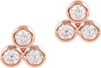 Autentica 0.30 Cttw Bezel Set Stud Earrings