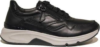 Gabor Schoenen, Dames, Zwart, 40 1/2 EU, Leer, Sneaker Low