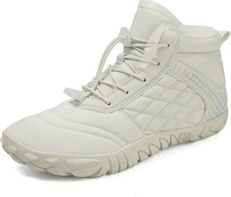 Generic NYSBH Winter Boots Men Snow Barefoot Women Outdoor Non-Slip Warm Fur Casual Sneakers Plus Size Ankle Boots Hiking Shoes White