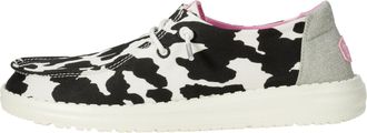 HeyDude Womens Pattern Wendy Cowgirl Sparkle, Black/White, 3 UK