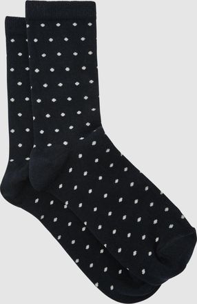 Reiss Navy Cotton-blend Polka-dot Socks, Q12