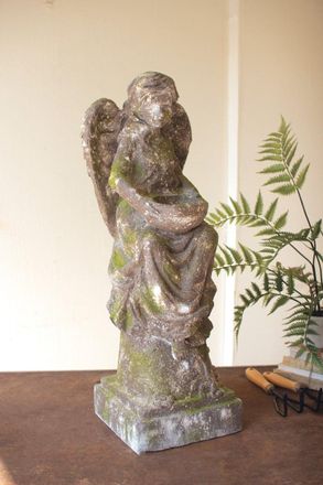Kalalou Faux Concrete Garden Angel
