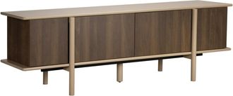 Oviala Mueble para tv efecto madera con 4 puertas 180 cm topo