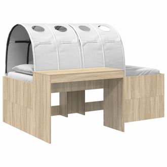 vidaXL Letto Alto Per Bambini Con Scrivania 3 Pz Legno Ingegnerizzato Vidaxl