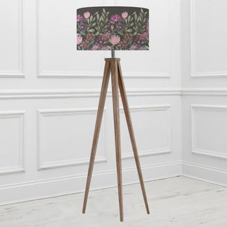Voyage Maison Aratus Floor Lamp With Fortazela Eva Lampshade in Grey