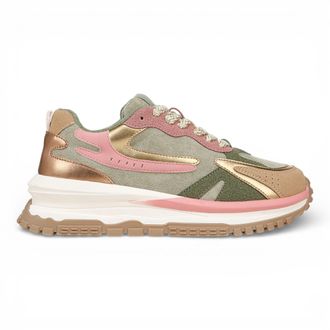 Blowfish Womens Green Pink Retro Sneaker Trainers - Leo Faux Leather - Size EU 41