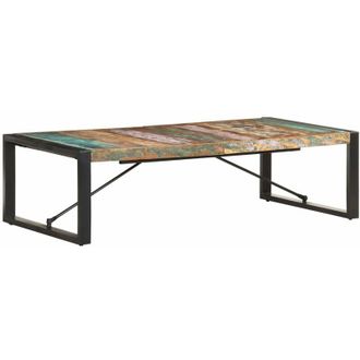 vidaXL Mesa De Centro Madera Maciza Reciclada 140x70x40 Cm Vidaxl