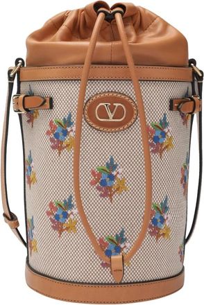 Valentino Garavani Bucket Bags, female, Multicolor, Size: ONE SIZE Rockstud Drawstring Bucket Bag