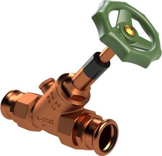 Kemper Kemper Eco V&aacute;lvula De Corte De Asiento Inclinado, Con Tap&oacute;n De Vaciado, Mapress, Figura 171 22, Con Vaciado G1/4, Mapress, Dn 15 / 18 Mm, 1712201800