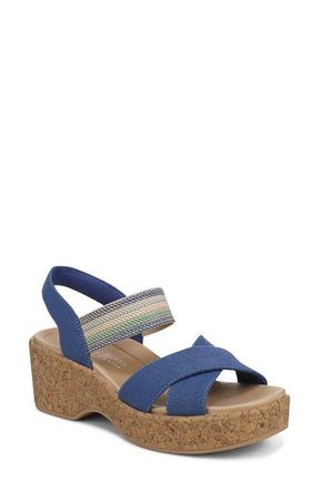 Life Stride Verity Platform Wedge Sandal in Deja Vu Blue at Nordstrom, Size 8.5