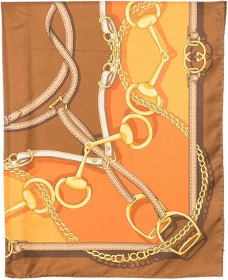 Gucci Horsebit Chain-print Scarf