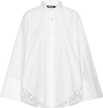 Rotate Rotate Birger Christensen - Oversized Shirt - Dames - Blouses & Shirts - Wit - Maat: S Katoen