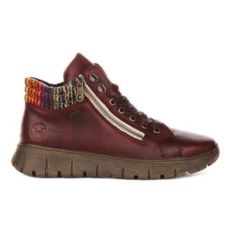 Rieker Lace-up Boots, female, Red, 4 UK, N1305 Heike Lace Zip Boot