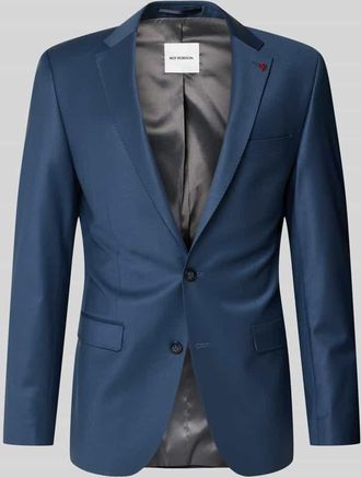 Roy Robson Slim Fit 2-Knopf-Sakko mit Pattentaschen in Metallic Blue, Gr&ouml;&szlig;e 48