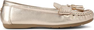 Carvela Womens Leather Fiasco Loafers - Gold - Size UK 8