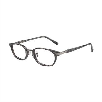 John Varvatos Mens V351 Rectangle Eyeglasses In Smoke Tortoise