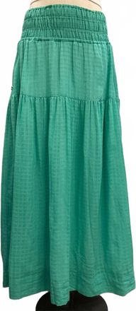 Elan Womens Tiered Maxi Skirt In Mint