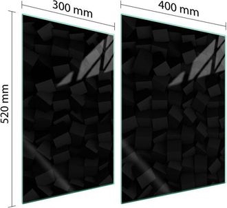 OEM Placa Protectora De Vidrio Para Estufa 70x52 Negro