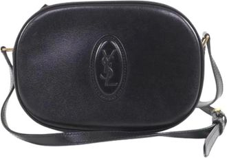 Saint Laurent Pre-owned Cross Body Bags, female, Black, Size: ONE SIZE Pre-owned Leather shoulder-bags