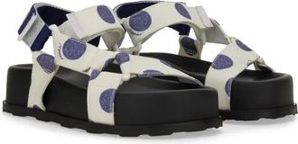 Moschino Sandalen - Polka Dot Wide Strap Sandals - Gr. 37 (EU) - in Schwarz - f&uuml;r Damen