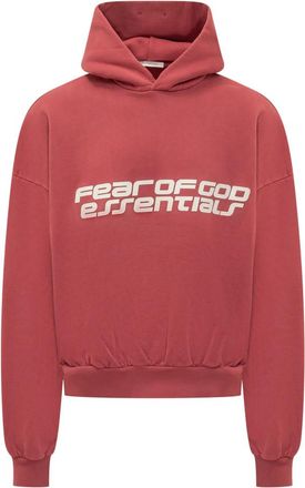 Fear of God Red Logo Hoodie