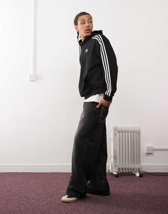 adidas Originals adicolor - Felpa con cappuccio ampia nera-Nero