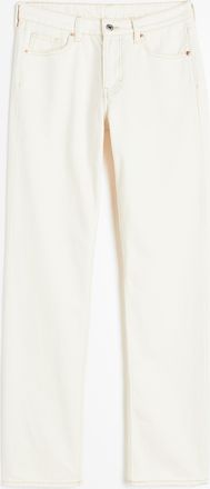 H&M Straight Regular Jeans - White