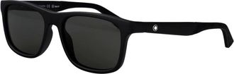 Montblanc Mb 0432S Zonnebril - Heren - Zonnebrillen - Zwart - 55 MM - Accessoires