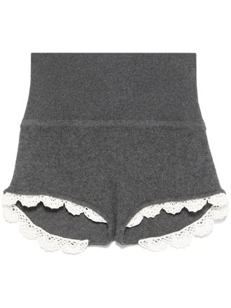 Magda Butrym knitted cashmere shorts - women - Cashmere - 40 - Grey