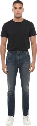 Diesel Blue Tapered Mid Rise Jeans