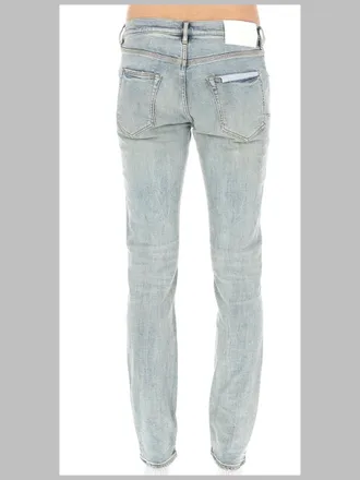Purple Skinny Fit Fade-Down Denim Jeans - Blue